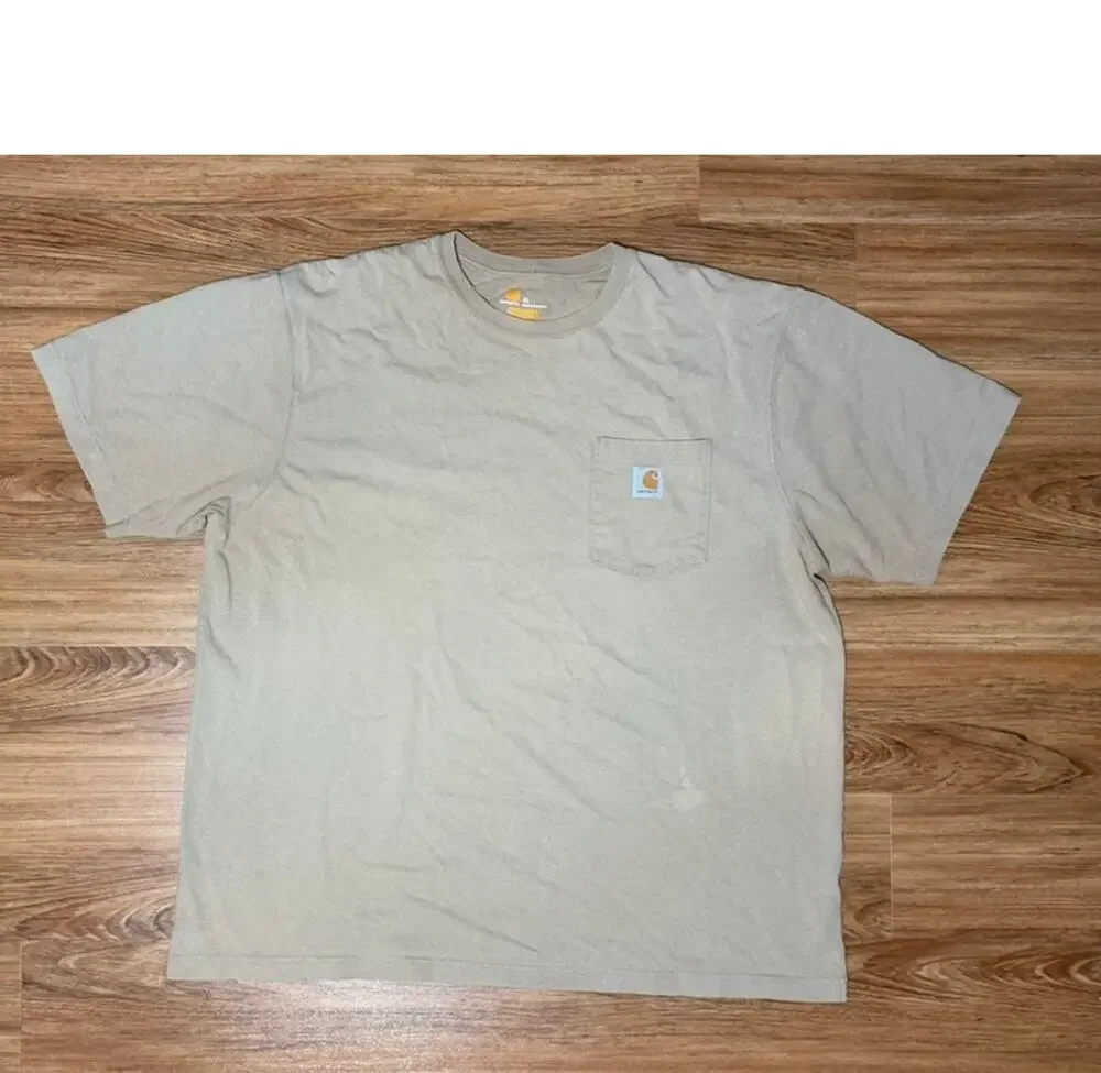 Carhartt Original Fit Pocket T-Shirt - Beige/Tan- Size XL